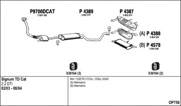 FENNO OP756 Exhaust System